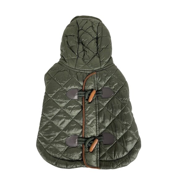 Nautica Pet Other - Nautica Pet Dog Jacket Hooded Puffer Fleece Vest XS Dark Green Preppy Classic